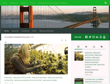 Tablet Screenshot of californiacannabiscollege.com
